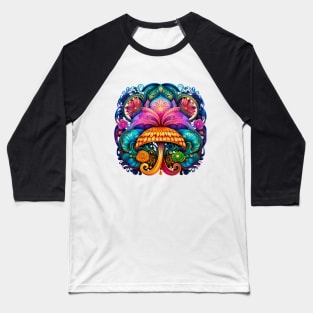 Mandala Mushroom Baseball T-Shirt